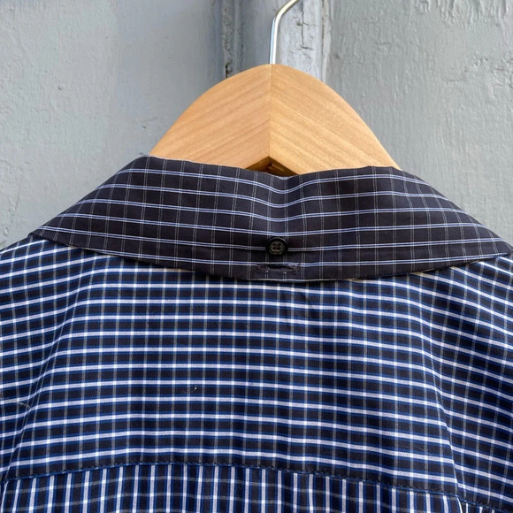 Ted Baker London Blue  check collard shirt Ted size 6 - Picture 5 of 9